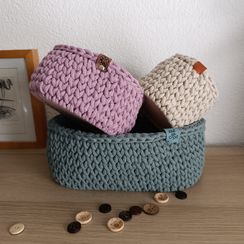 Cestos Organizadores de Croché